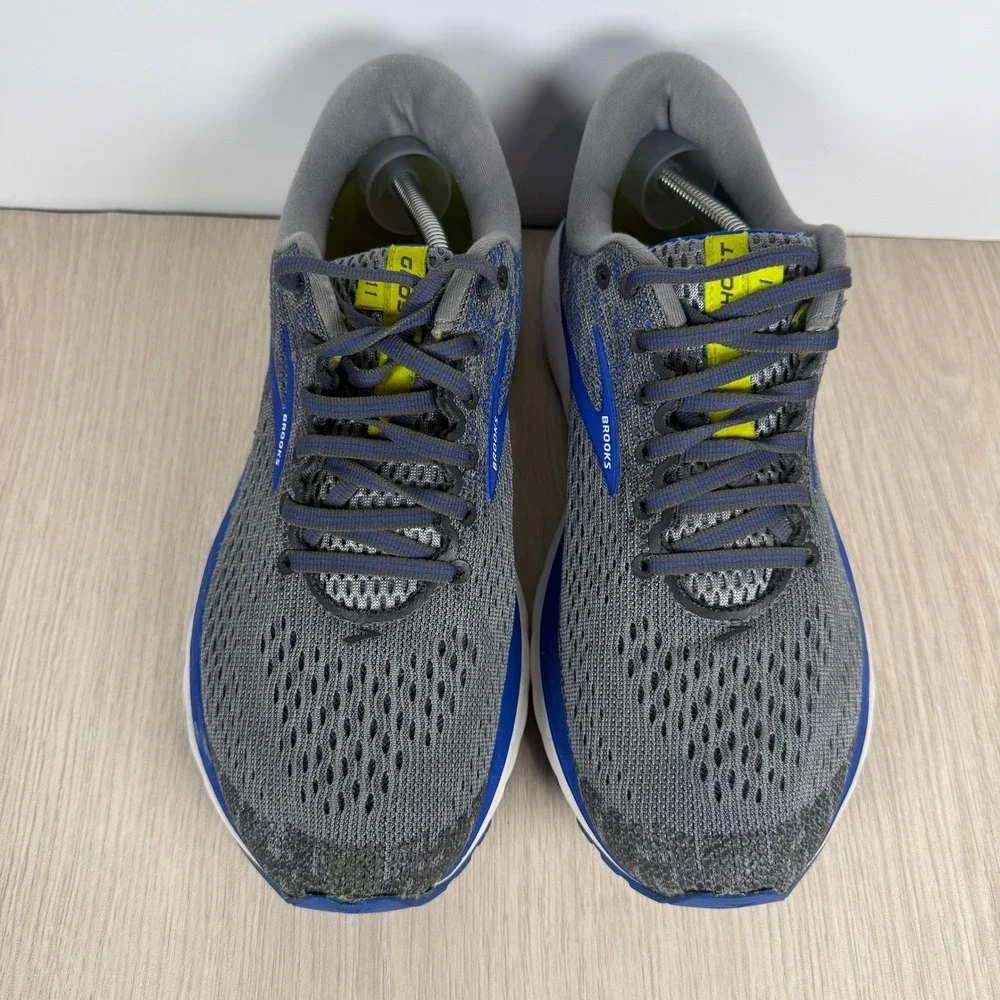 Running Shoes Brooks Ghost 11 Mens 7.5 Gray Blue Athletic Sneakers 1102881D006